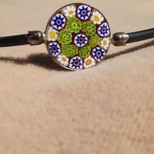 Murano Millefioro glass bracelet from Italy